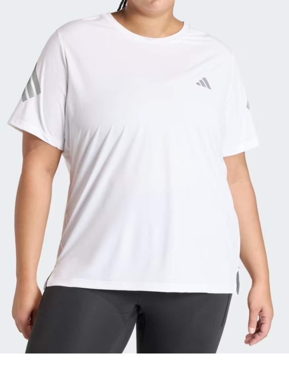 adidas White Short Sleeve Performance Crew Tee